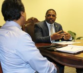 Secretary Of Finance meets with new Tobago Chamber President